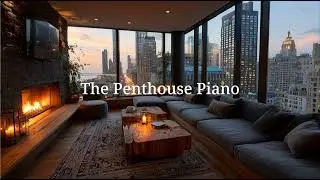 The Penthouse Piano Slow Ballads & Wooden Texture |  เปียโนบรรเลงผ่อนคลายในเพนต์เฮาส์สุดหรู
