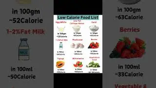 Low calorie food list✨ #nutrition #healthyfood #amazingfacts #tips #diteplan #trendingshorts #facts