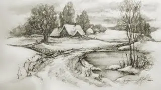 Speed Drawing Pencil, Landscape | Cool Drawings - Tanked Studio