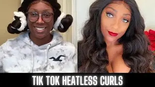 TESTING VIRAL TIKTOK HEATLESS ROBE CURLS HACK | YUMMY HAIR EXTENSIONS