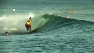 Hawaiian Surfing: Kainoa McGee Surfs at Ala Moana Bowls in Hawaii