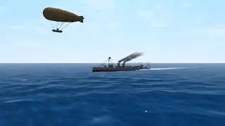 Dirigible SCA dirigiendo al blanco a torpedero T1