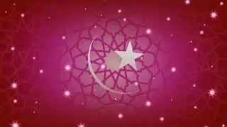 Islamic Moon Star Ramadan Red Background Videos free Canva (Years 2025-2010) Ratio 16:9 HD