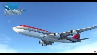 Flying the Northwest Airlines B747 8i from Victoria Intl CYYJ to Seattle Tacoma Intl Airport KSEA
