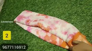 chiffon brasso sarees || miss chiffon || Linen cotton (9-1-22) #sjcollections