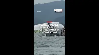Cargo plane fatally slides off runway in Hong Kong