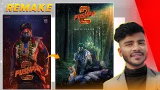 PUSHPA 2 THE RULE Movie Poster Design । How to Make Movie Poster Design in Photoshop #pushpa