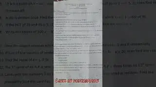 Class 10 Maths (Standard) Question Paper 2022 #studyking