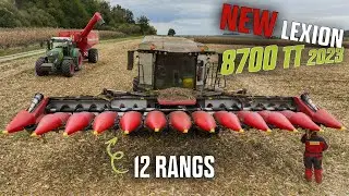 ⚠ NOUVELLE CLAAS LEXION 2023 - MA&Iuml;S Grain 2022 en 12 RANGS REPLIABLE 😱🌽
