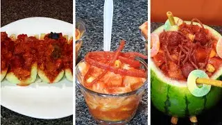 3 BOTANAS FÁCILES Y RÁPIDAS DE HACER | PEPINOS LOCOS, SANDIA LOCA