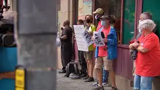 ‘Black Lives Matter’ mask ban sparks protest outside Port Authority offices
