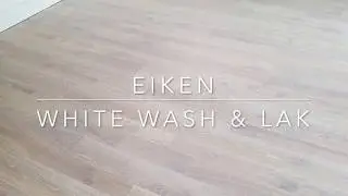 Eiken vloer afwerken met, white wash olie  & aflakken met matte parketlak