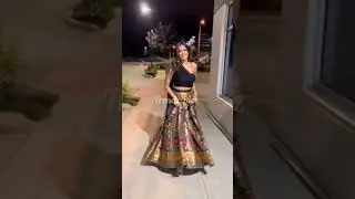 One shoulder lehenga pattern 🖤💛 #lehenga #blouse #blousedesign #bridal