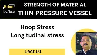 01 Thin cylindrical pressure vessel Theory Part I | Hoop Stress | Longitudinal stress