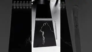 easy negative Art | negative cat sketch | easy negative art #art #sketch #keeproshan #Shorts #artist