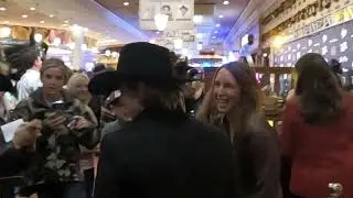 National Finals Rodeo gold carpet walk in Las Vegas: Rocker Steiner & Queen Callie Mueller meet fans