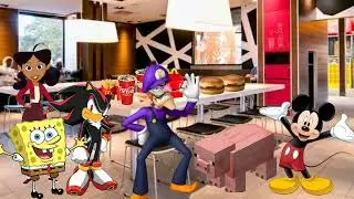 Cuando chavo Arruina la Comida de shadow bob esponja cerdo penny y mickey mouse 