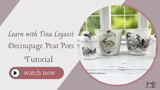 Decoupage Peat Pots