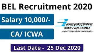 BEL Vacancy 2020 Apply Online | Free Job Alert 2021 | Latest Govt Jobs 2021