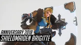 Shieldmaiden Brigitte Skin Spotlight | All Cosmetics & Gameplay [Overwatch Anniversary 2018]