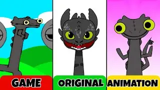 My NEW! Sprunki OC: Toothless (From How to Train Your Dragon!) Animation vs Game (All Versions)