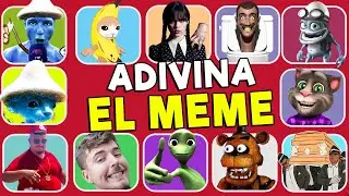 Adivina el Meme Por Baila ❤️Skibidi Toilet🚽Merlina🖤 Mr Beast😀 Gato Banana😺Pomni | FNAF