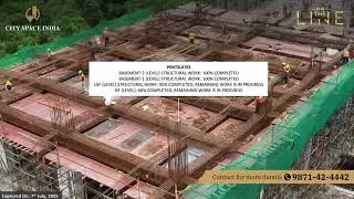City Space India | M3M The Line Construction Update | Sector 72 Gurgaon | July 2025