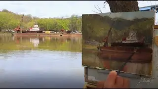 How to Paint  Boat in oil or acrylics in Plein Air