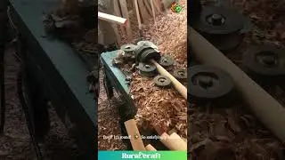 This Wood-to-Round-Stick Machine is My New Favorite ASMR! So CHIPPY! #oddlysatisfying  #woodworking