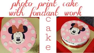 MICKEY MOUSE PHOTO PRINT CAKE AND FONDANT WORK /HONEYS ENTERTAINMENT