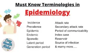 Must know terminologies in Epidemiology