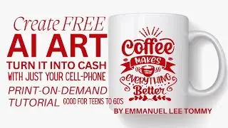 Create FREE AI Art and Turn it into Cash Print-On-Demand Tutorial 2025 -2026