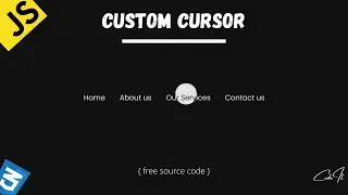 Custom cursor using pure html css and javascript