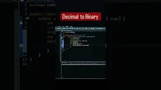 How to convert  Decimal  to Binary digits in java? 