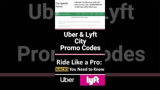 Uber and Lyft City Promo Code Hack #shorts #uber #lyft #travelhacks