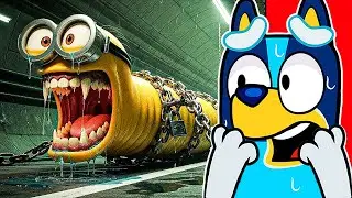 BLUEY RÉAGIT à ce MINION Devenir un MONSTRE ! Animation !