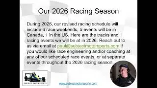 OUR 2026 #77 FORMULA MAZDA RACING SCHEDULE!!