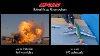 Practical effects explosion scene using miniatures | Speed (1994) behind the scenes