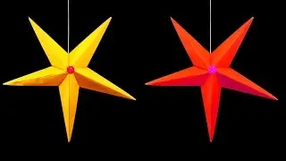 How to Make A Hanging Paper Star (Christmas Crafts) : HD