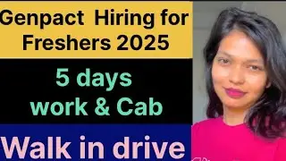 Genpact Hiring for Freshers walk in Drive 2025|Work from office | Latest update |Tech with Priti 