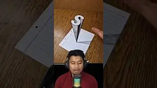 How to Draw 3d Letter 'S' Illusion #shorts #shortsfeed