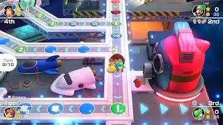 Mario Party Superstars #1083 Space Land Daisy vs Yoshi vs Luigi vs Donkey Kong