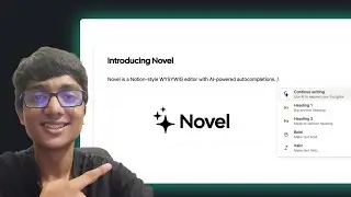 A WYSIWYG editor with AI powered autocomplete! | Novel.sh