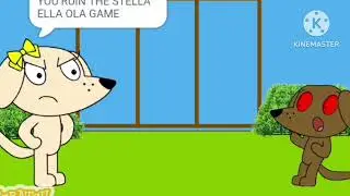 Dark Greg the Labrador ruins the Stella Ella ola game/grounded