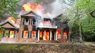 Charlotte Fire Live Fire Burn time-lapse