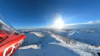 Flying flexwing: Winter Wonderland in the Welsh Hills