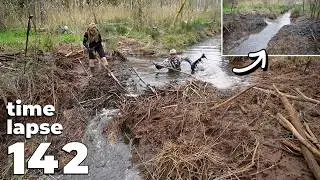 Семейная поездка - Демонтаж бобровой плотины № 142 - Видео в ускоренном режиме
