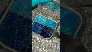 ASMR Glitter Palette Filling: Crystal Lagoon 💙✨ #glittergel #slayfirecosmetics #eyeshadow