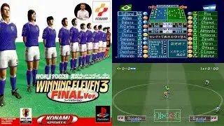 Brazil vs Argentina &ndash; Winning Eleven 3 Final Version (English) | HARD Gameplay PS1 (PlayStation 1)
