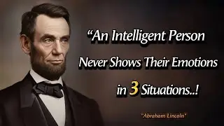 An Intelligent Person Never Shows Their Emotions in 3 Situations - Abraham Lincoln Quotes in English